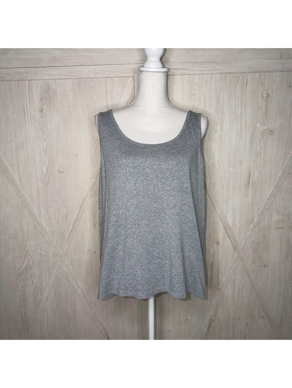 Gray Plus Size 18/20W Sleeveless Tank Top Layering Basic Casual